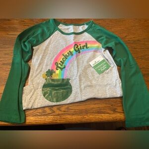 Garanimals Green and Gray Long Sleeve Tee with Graphic Design